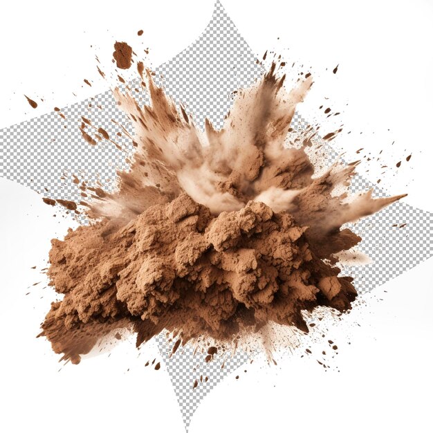 PSD sand explosion transparent background