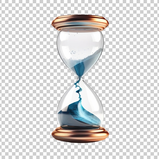 Sand hourglass isolated on transparent a background