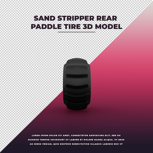 PSD sand stripper achter paddle band 3d geïsoleerd