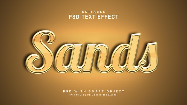 Sand Text effect. editable text smart object