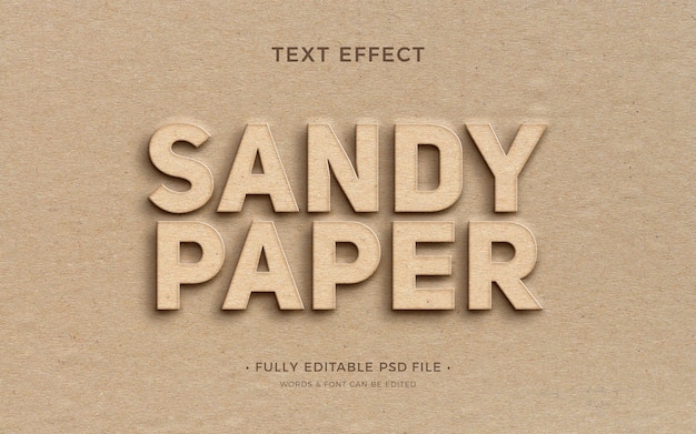 PSD sand text effect