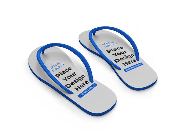 Sandal Slipper Mockup Template Isolated PSD