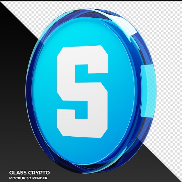 PSD the sandbox sand glass crypto coin 3d illustration