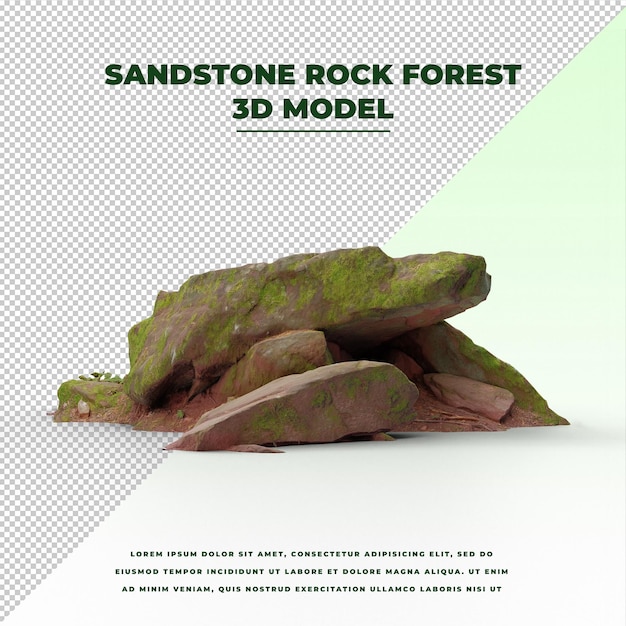 PSD sandstone rock forest