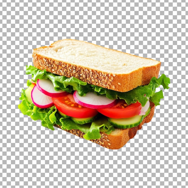 sandwich bun with meat tomato cucumber lettuce