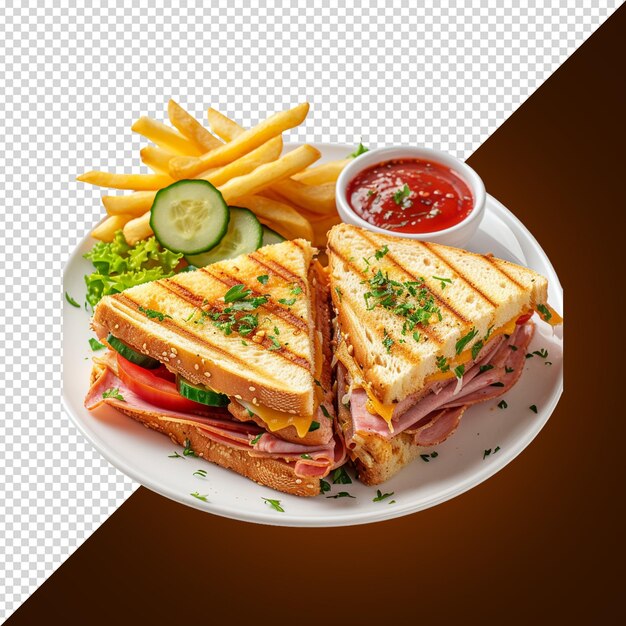 PSD sandwich isolated on white background