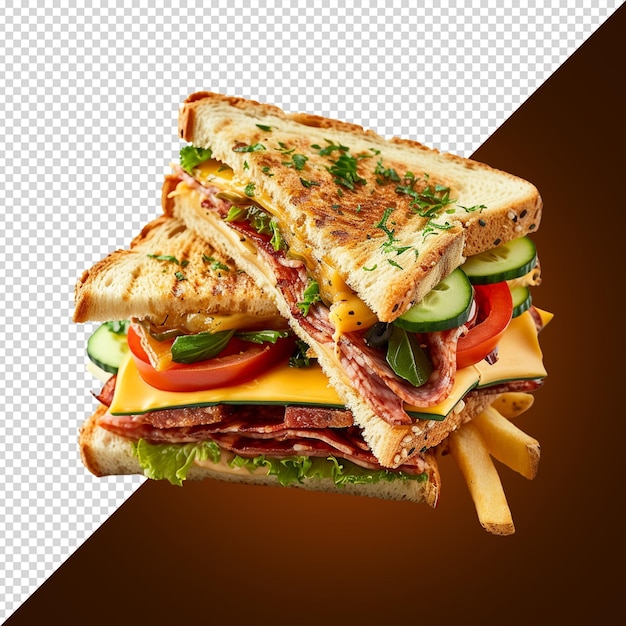 PSD sandwich isolated on white background