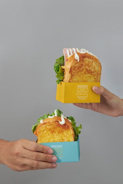 PSD sandwich packaging  mockup