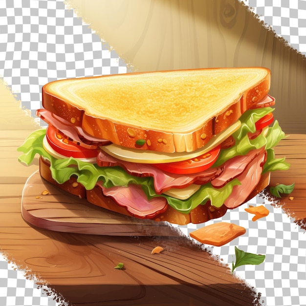 PSD sandwich on transparent background