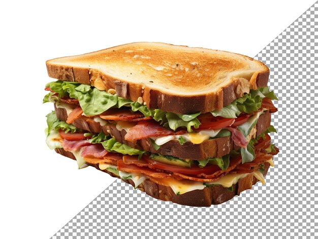 A sandwich with transparent background