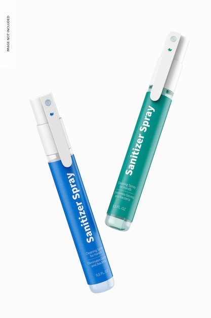 Sanitizer Spray Sticks  Mockup, Floating