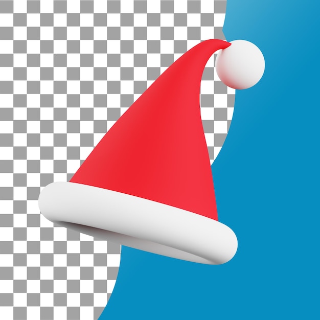 PSD santa cap 3d illustration