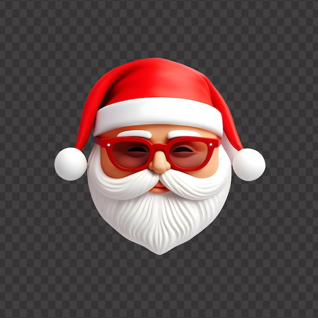 PSD santa claus 3d face