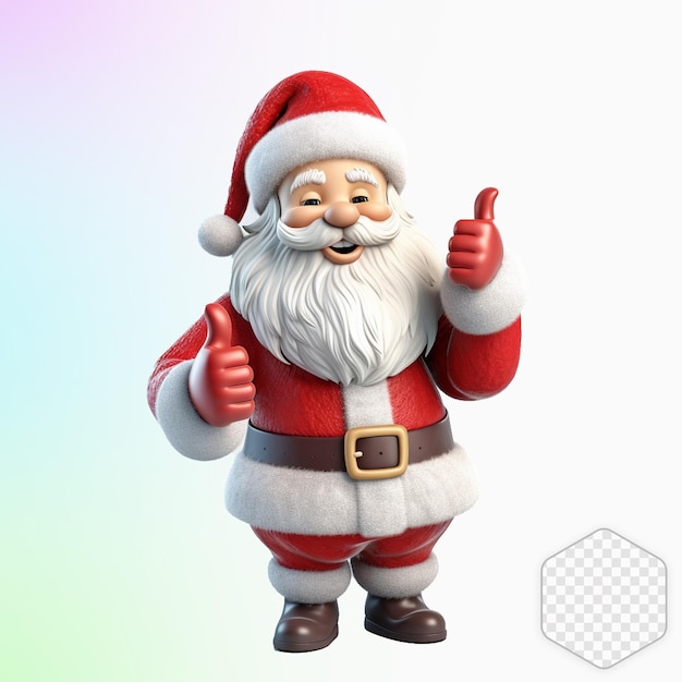 PSD illustrazione di babbo natale 3d