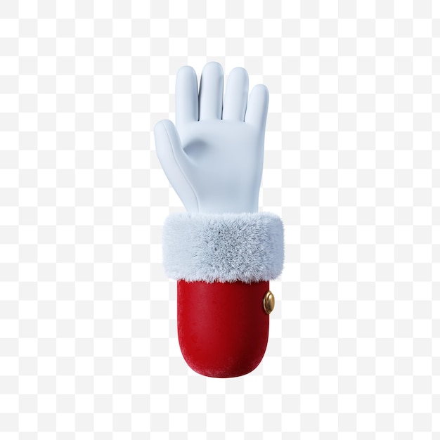 PSD santa claus cartoon hand gesture