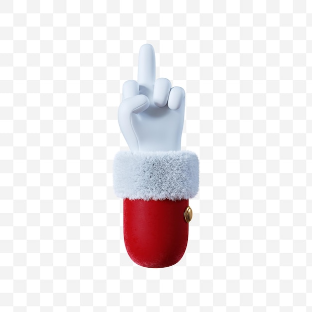 Santa Claus cartoon hand middle finger gesture