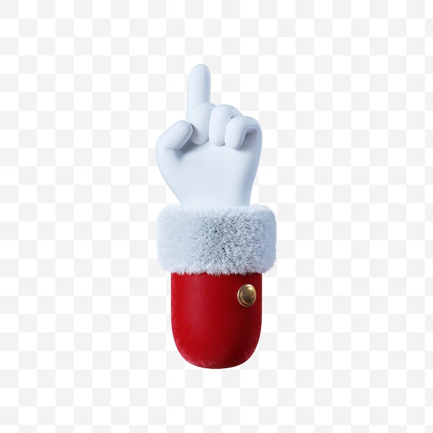 Santa claus cartoon hand pointinggesture