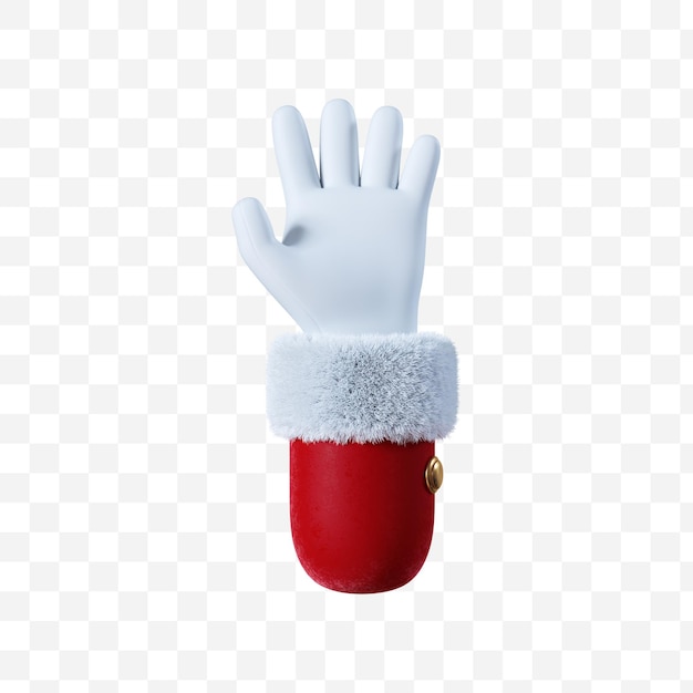 Santa Claus cartoon hand relax gesture