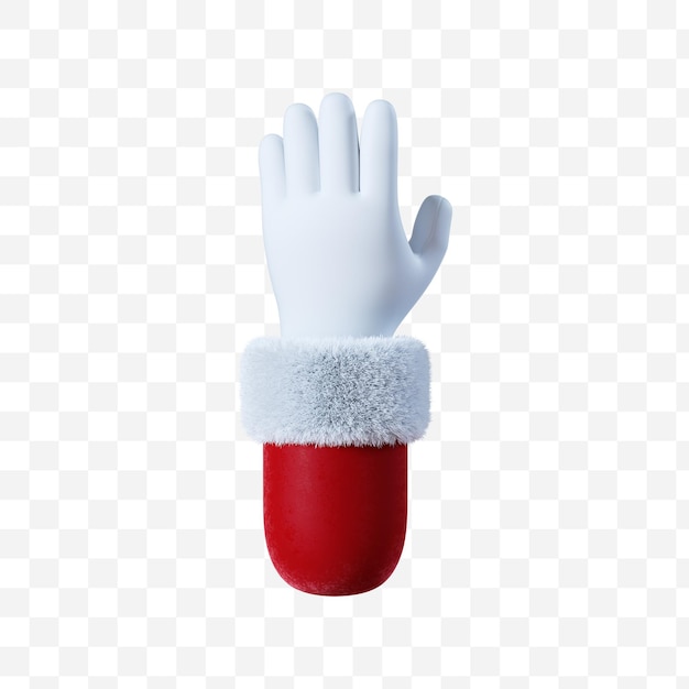 Santa Claus cartoon hand relax gesture