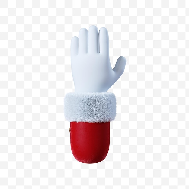 Santa claus cartoon hand relax gesture