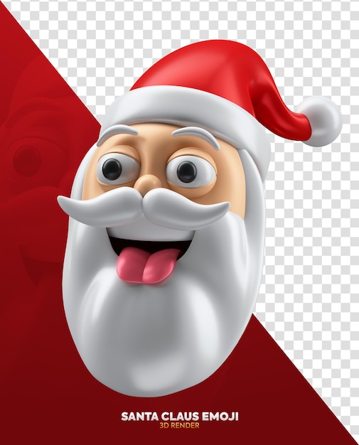 Santa Claus Emoji 3D happy face