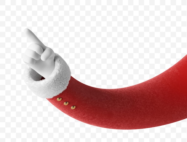 Santa Claus hand pointing finger gesture