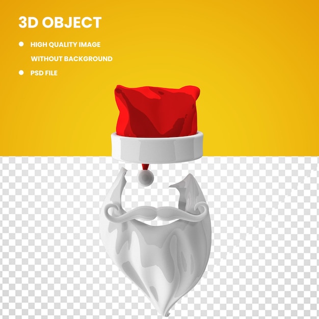 PSD santa claus hat and beard