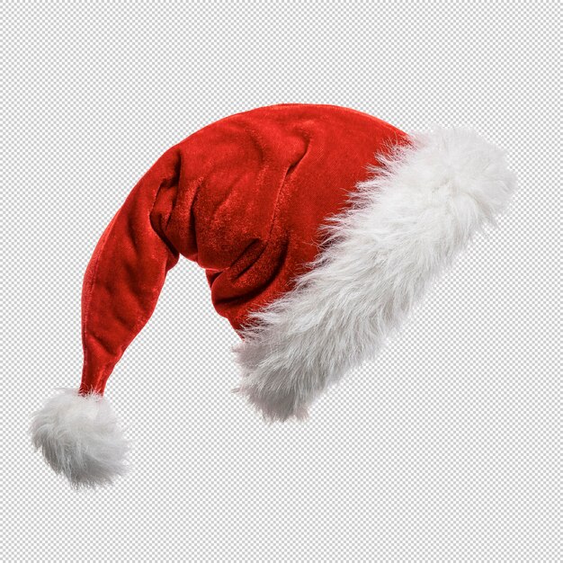 PSD santa claus hat isolated on white background