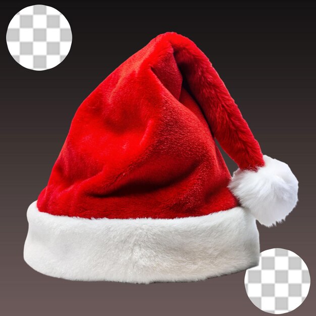 PSD santa claus hat on transparent background