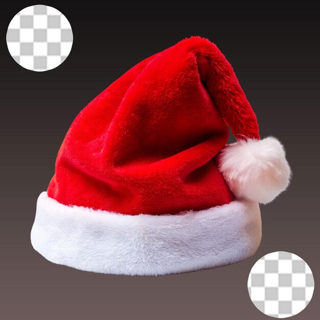PSD santa claus hat on transparent background