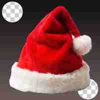 PSD santa claus hat on transparent background