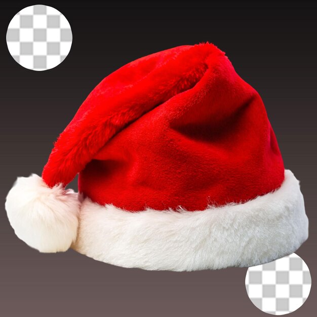 PSD santa claus hat on transparent background