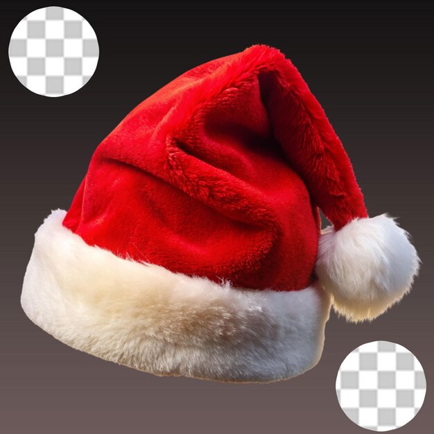 PSD santa claus hat on transparent background