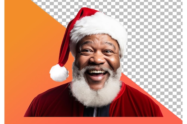 A santa claus standing isolated on a transparent background png