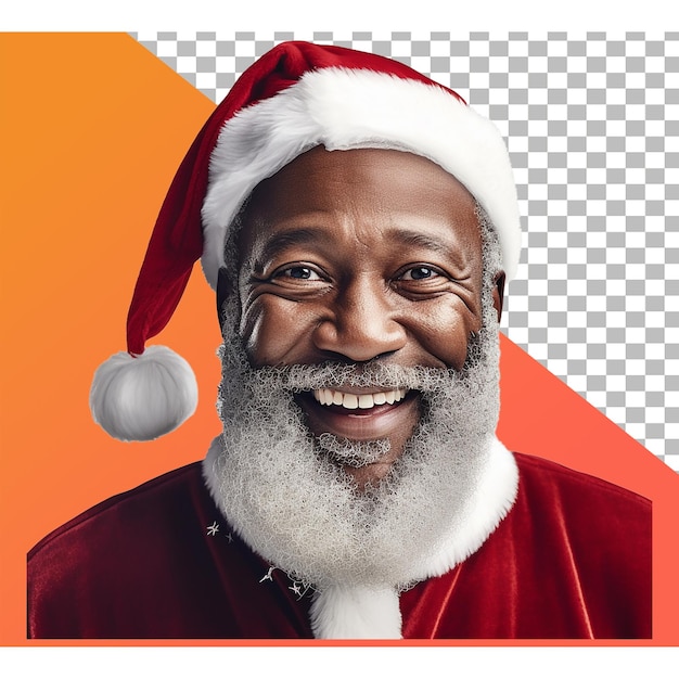 A santa claus standing isolated on a transparent background png