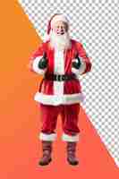 PSD a santa claus standing isolated on a transparent background png