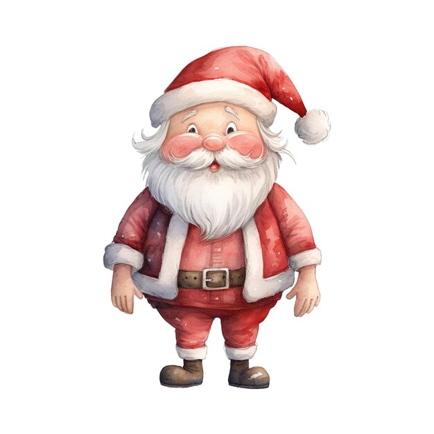 Santa claus standing with a red hat