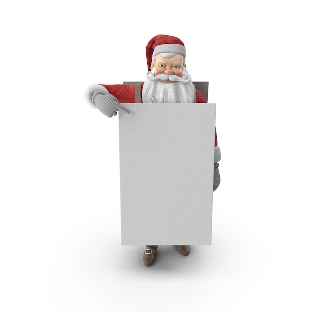 a santa figure with a sign that says santa on it