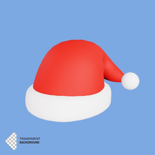 santa hat in 3d rendering design.