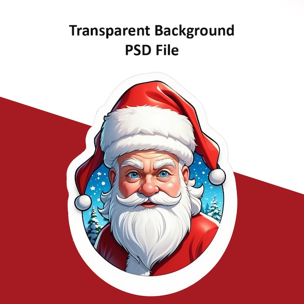 PSD santa sticker