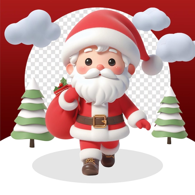 SANTA WALKING ALONE 3D