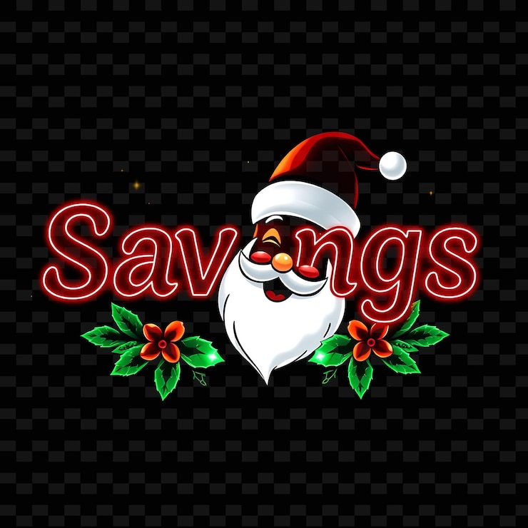 PSD a santas picture of a santa claus sign