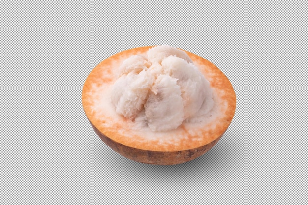 PSD 알파 배경에 고립 된 santol 과일과 santol meliaceae