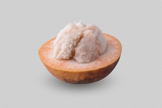 Santol fruit en santol meliaceae geïsoleerd op alpha background