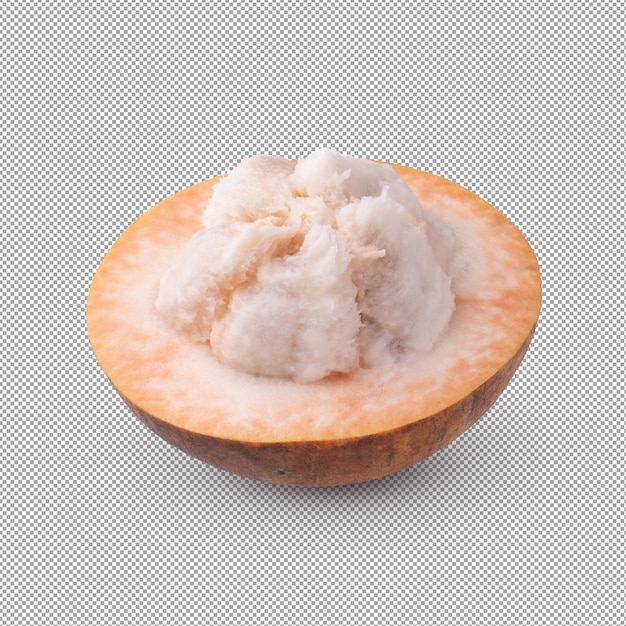 Santol fruit en santol meliaceae geïsoleerd op alpha background