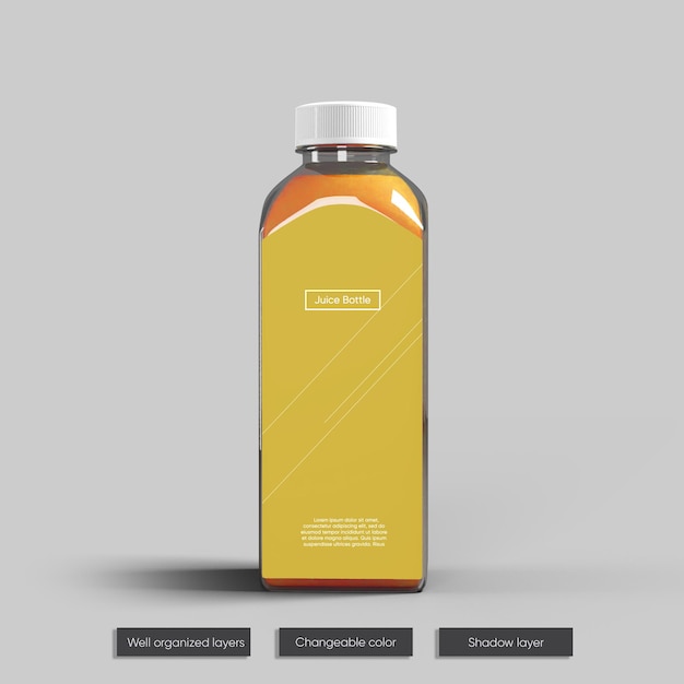 Sap glazen fles mockup design