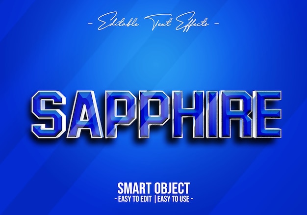 PSD sapphire text style effect