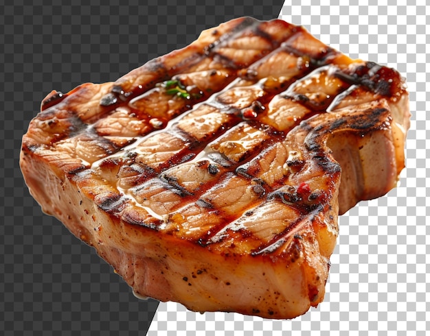 PSD saprijke gegrilde steak met balsamische glazuur op doorzichtige achtergrond png