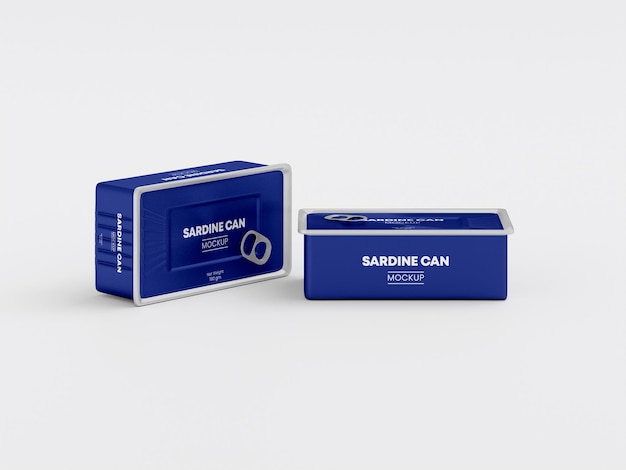 Sardine tin can mockup