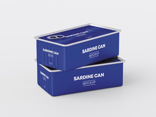 Sardine tin can mockup